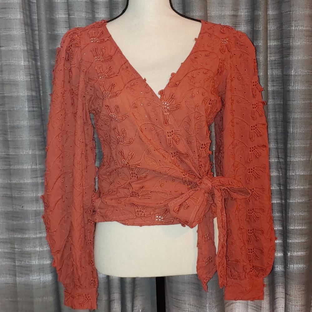 Anthropologie Embroidered Blouse